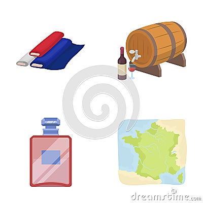 France, country, nation, national .France country set collection icons in cartoon style vector symbol stock illustration Vector Illustration