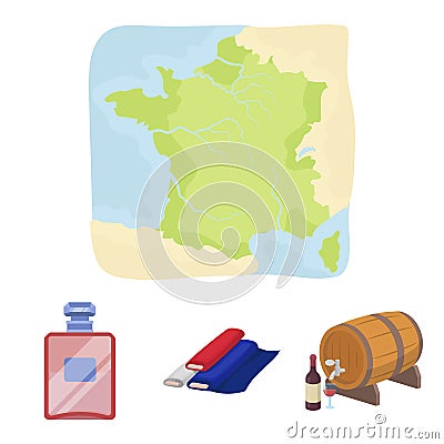 France, country, nation, national .France country set collection icons in cartoon style vector symbol stock illustration Vector Illustration