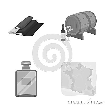 France, country, nation, national .France country set collection icons in monochrome style vector symbol stock Vector Illustration