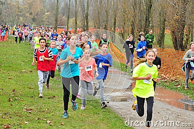 France, cross country of les mureaux in winter Editorial Stock Photo