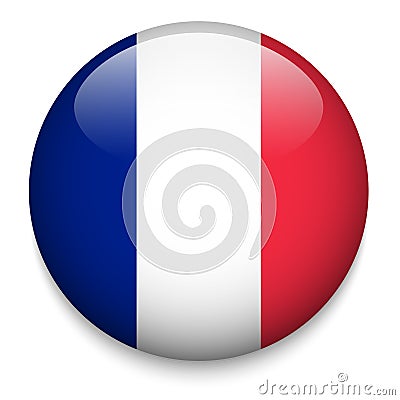 FRANCE flag button Stock Photo