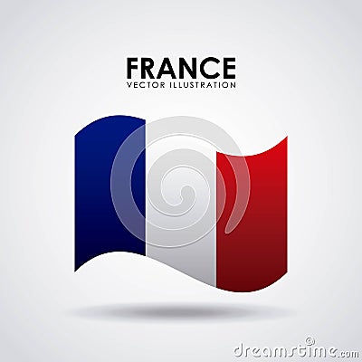 france flag classic culture Cartoon Illustration