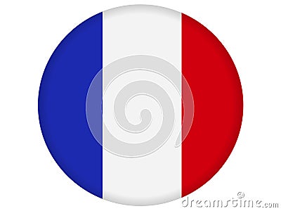 France, flag Icon in World round flags Vector Illustration