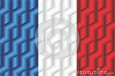 France flag from many cubes Vector Illustration