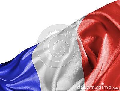 France flag, silk fabric background celebration wallpaper Stock Photo