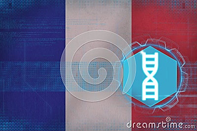 France gene engineering. DNA concept. Stock Photo