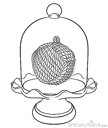 France Glass Cloche Vector Illustration