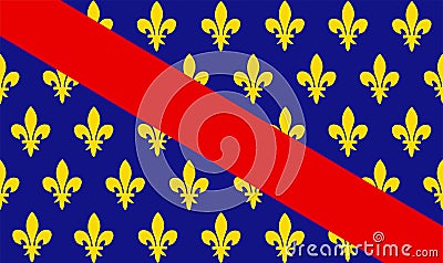 France historical province Bourbonnais flag vector illustration Vector Illustration