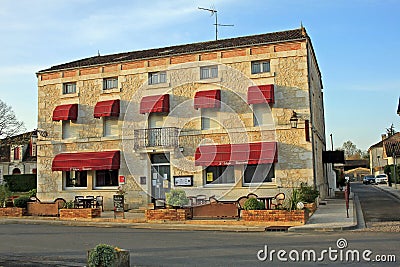 France. Hotel L`Etape Gasconne is located in Allemans-du-Dropt Editorial Stock Photo