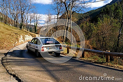 CITROEN CX 2400 GTI-1977, 25th Rallye Monte-Carlo Historique Editorial Stock Photo