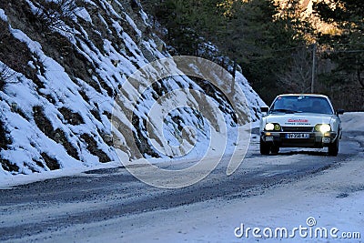 CITROEN CX 2400 GTI-1977, 25th Rallye Monte-Carlo Historique Editorial Stock Photo