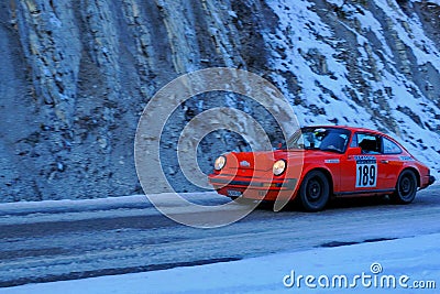 Porsche 911S 2.7 - 1977, 25th Rallye Monte-Carlo Historique 2023 Editorial Stock Photo