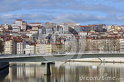 France; Lyon; Lyons; saone river Stock Photo