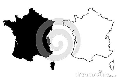 France map vector Vector Illustration