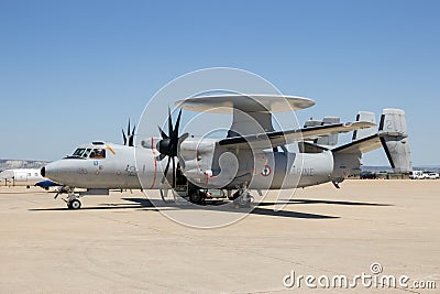 France Navy E-2C Hawkeye radar airplane Editorial Stock Photo