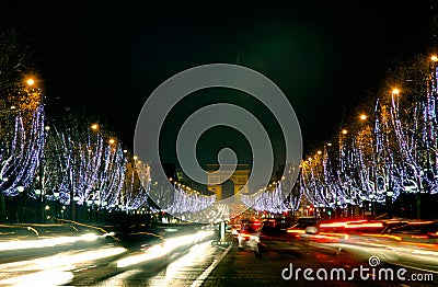 France, Paris: Champs Elysees Stock Photo