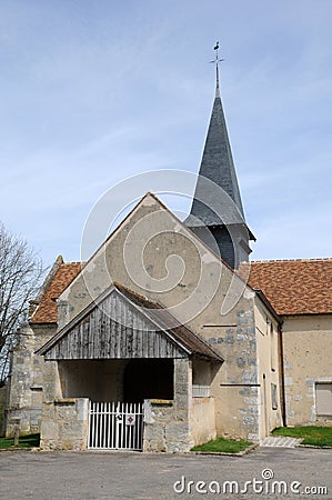 France, picturesque church of Limetz Villez Editorial Stock Photo