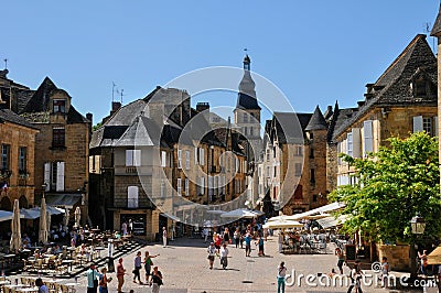 France, picturesque city of Sarlat la Caneda in Dordogne Editorial Stock Photo