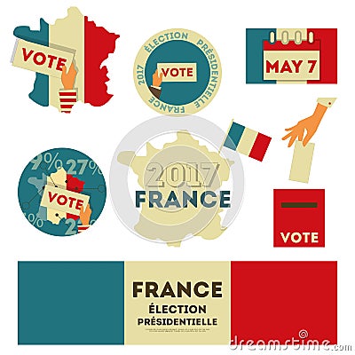 France presidential election Vector Illustration