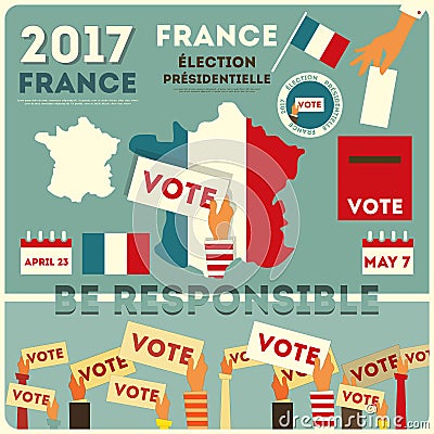 France presidential election Vector Illustration