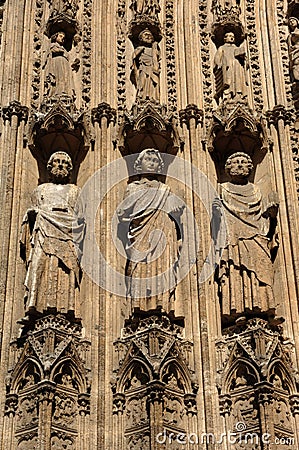 France Rouen: the gothic cathedral of Rouen Stock Photo