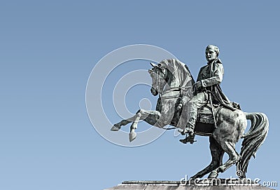 France Rouen: Napoleon statue Stock Photo