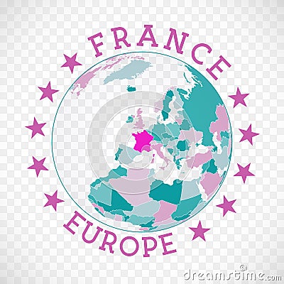 France round logo. Vector Illustration