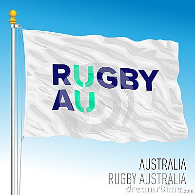 Rugby Federation of Australia flag Vector Illustration