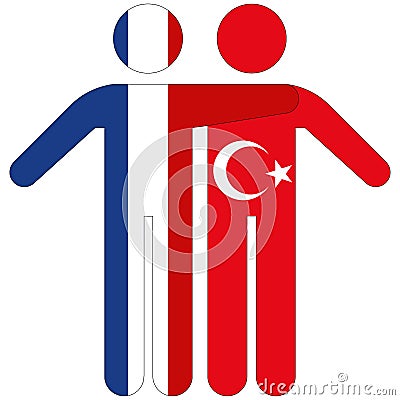 France - Turkey friendship concept Stock Photo