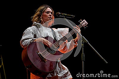 Italian singer Music Concert - Francesca Michielin - Live Fuori dagli Spazi - Suonica Festival 2021 Editorial Stock Photo