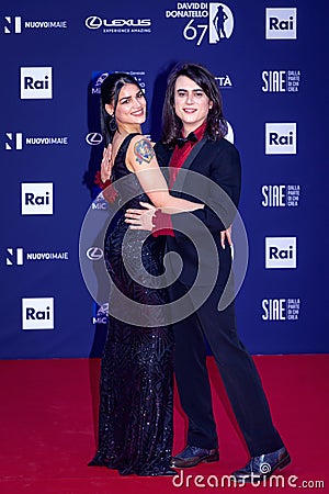 Francesco Costabile and Lina Siciliano Editorial Stock Photo