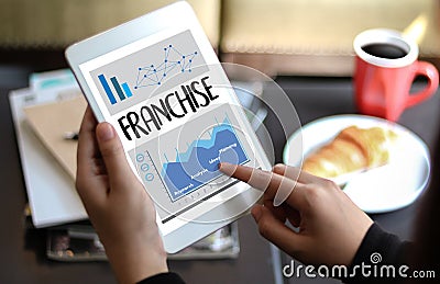 FRANCHISE Marketing Branding Retail and Business Work Mission C Stock Photo