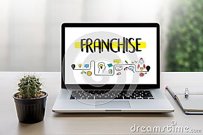 FRANCHISE Marketing Branding Retail and Business Work Mission C Stock Photo