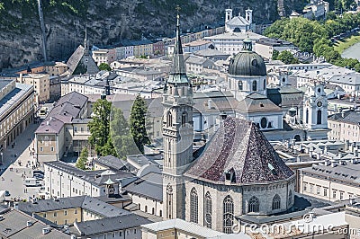 Franciscan Church (Franziskanerkirche) at Salzburg, Austria Stock Photo