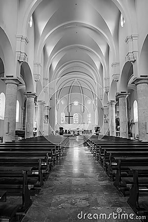 Siroki Brijeg, Bosnia Herzegovina. The Franciscan Convent of the Assumption Editorial Stock Photo