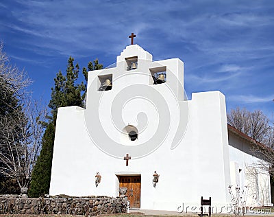 Franciscan Mission Church in Tularosa, New Mexico Stock Photo