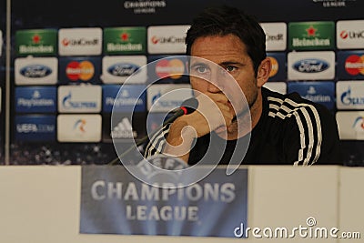 Frank Lampard of Chelsea - Press Conference Editorial Stock Photo