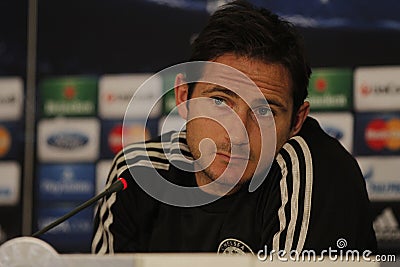 Frank Lampard of Chelsea - Press Conference Editorial Stock Photo