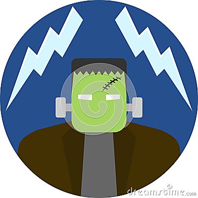 Frankenstein Badge / Emblem Stock Photo