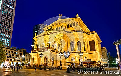 Frankfurt Alte Oper, an opera house in Germany Editorial Stock Photo