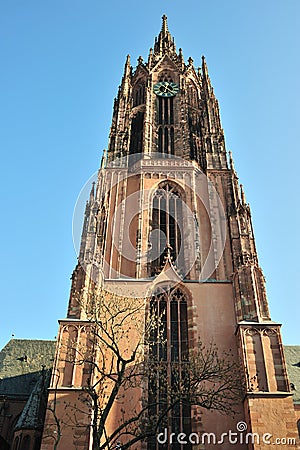 Frankfurt Dome Cathedral Stock Photo