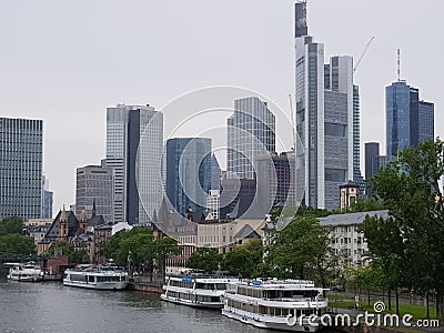 Frankfurt city in Germany Editorial Stock Photo