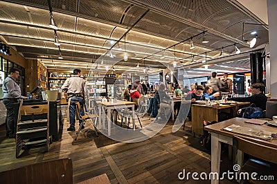 View of the Terminal 1 at Frankfurt INTL Airport (FRA Editorial Stock Photo