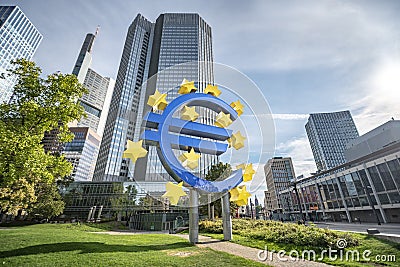 Frankfurt Germany European Central Bank ECB EZB Stock Photo