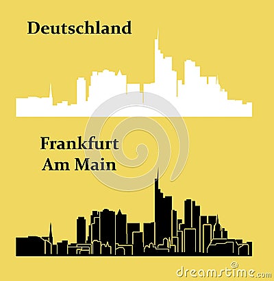 Frankfurt, Germany ( Frankfurt Am Main, Deutschland ) Vector Illustration