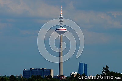 Part of the skyline of Frankfurt, Germany. Editorial Stock Photo