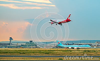 FRANKFURT,GERMANY: JUNE 23, 2017: Airbus A320 Air Berlin was Ger Editorial Stock Photo