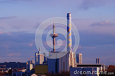 Heddernheim waste incineration plant, Frankfurt Editorial Stock Photo