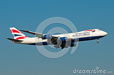 Global Supply Systems Boeing 747-8F Editorial Stock Photo