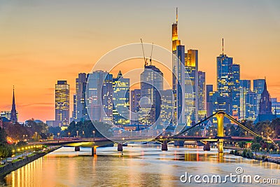 Frankfurt, Germany Skyline Stock Photo